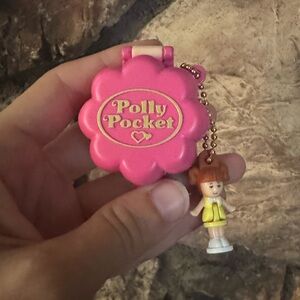 Rare Polly Pocket Pink Flower Compact Japan Exclusive Gashapon